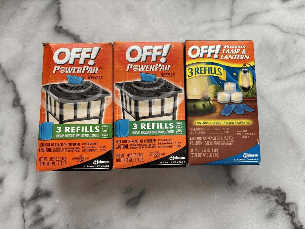 Off Power Pad Refills Mosquito Lamp Lantern Candle Pads Refills Lot of 3